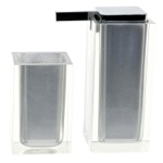 Gedy RA680-73 Silver Finish Two Pc. Accessory Set Made With Thermoplastic Resins